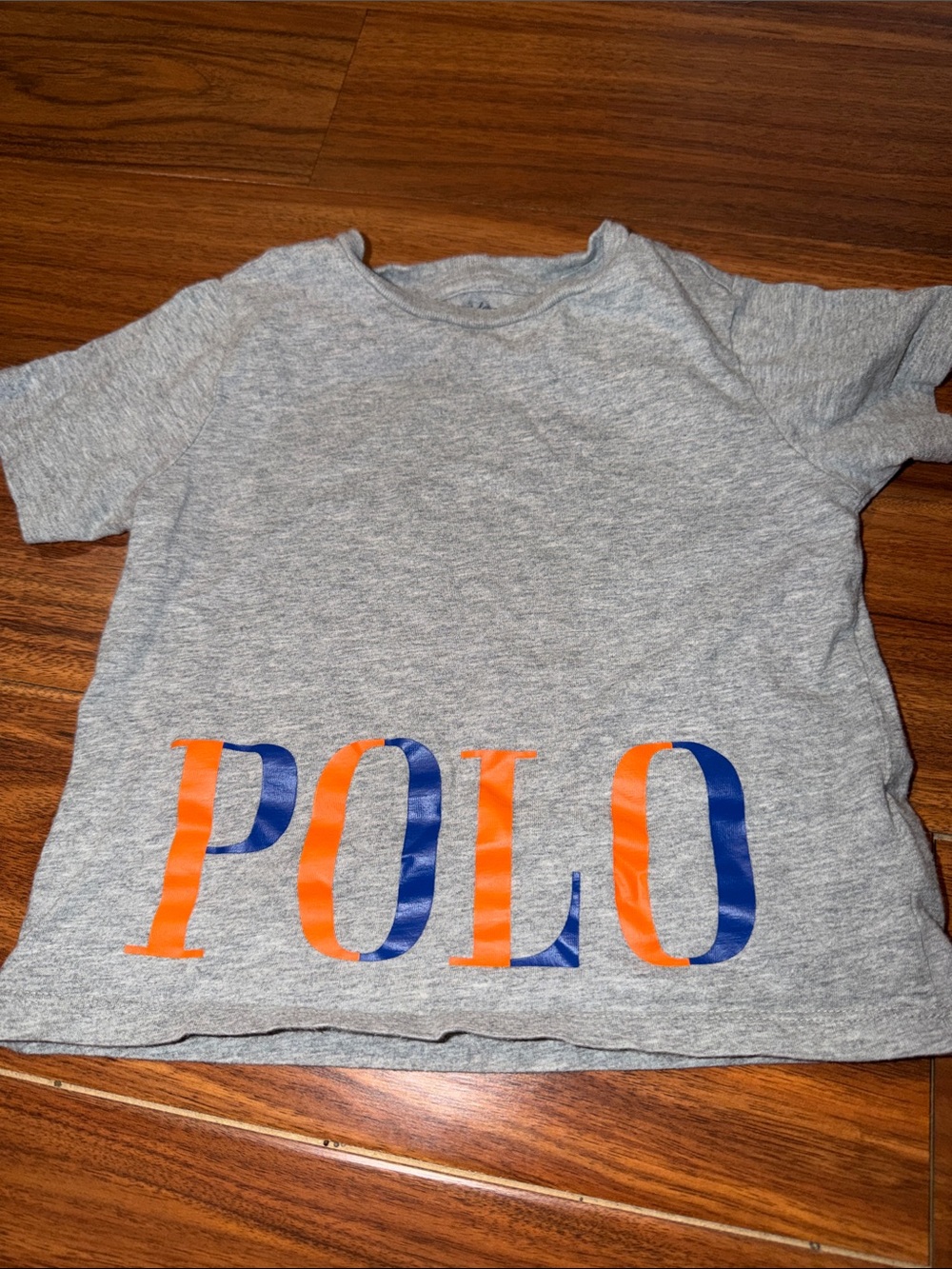 Polo by Ralph Lauren Grey Tee with Blue & Orange Logo